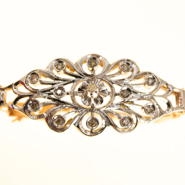 14k Gold Cluster Bracelet Pre owned