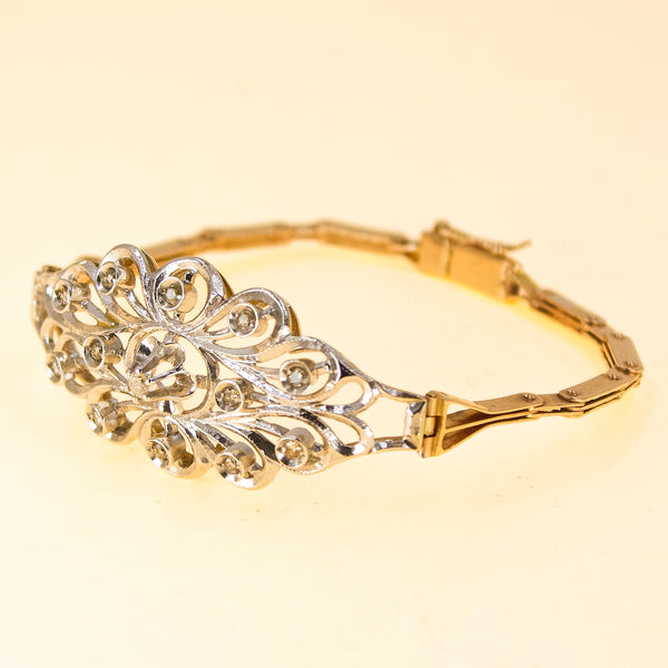 14k Gold Cluster Bracelet Pre owned