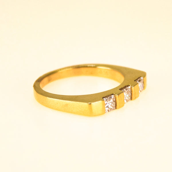 3 Stone Mens Gypsy Ring