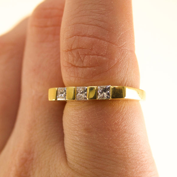 3 Stone Mens Gypsy Ring