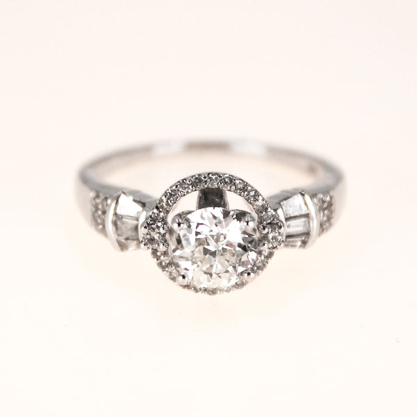 0.75ct Diamond Ring Halo Pre owned