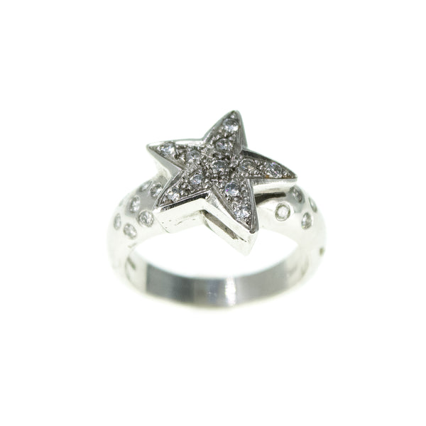 18k Diamond Star Ring Pre owned