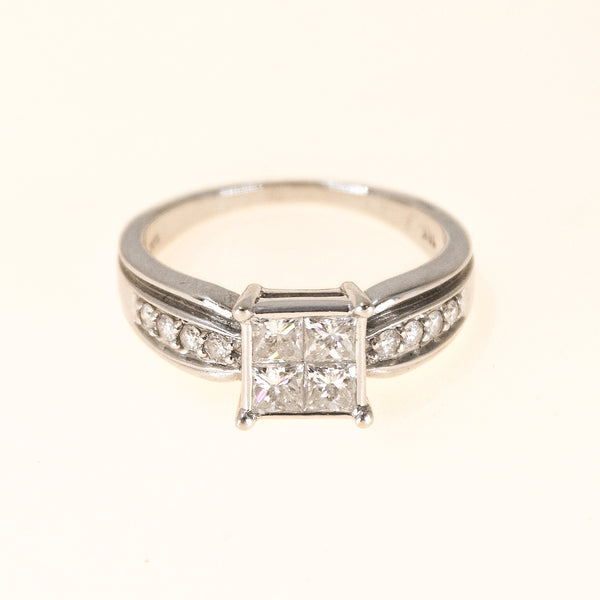 18k Gold Princess-Cut Diamond ring