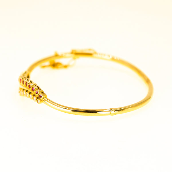 18k Ruby and Diamond Bangle