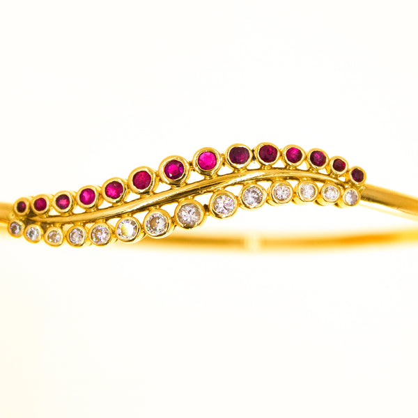 18k Ruby and Diamond Bangle