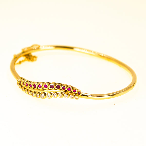 18k Ruby and Diamond Bangle