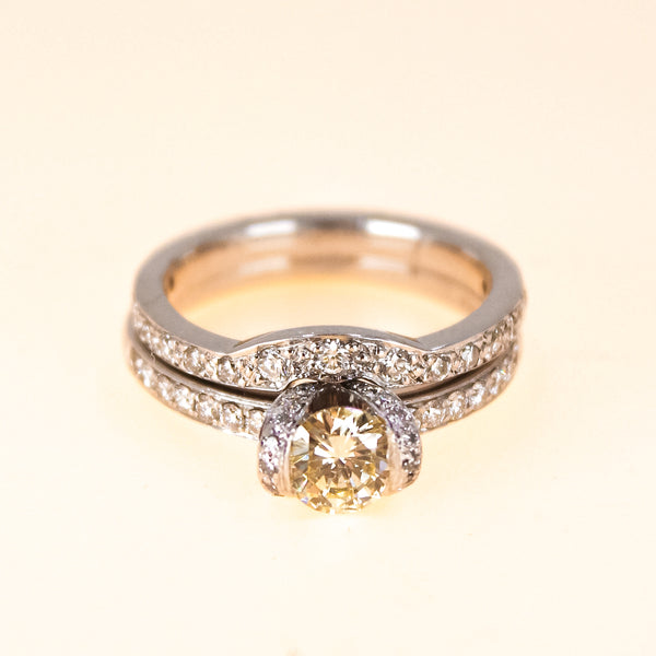 Platinum 0.50ct Diamond Ring Set