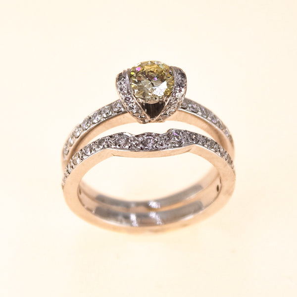 Platinum 0.50ct Diamond Ring Set
