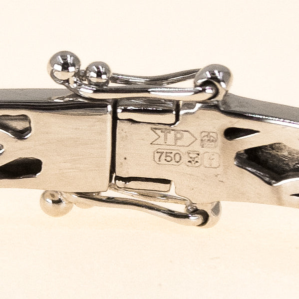18k White Gold Diamond Bangle