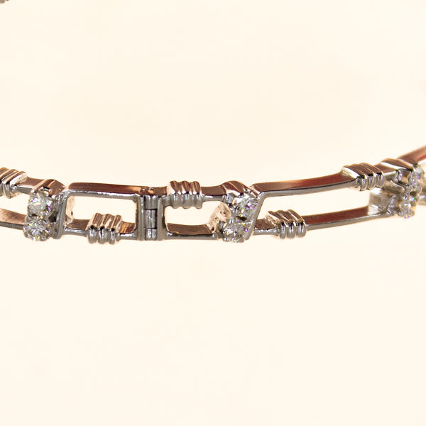 18k White Gold Diamond Bangle