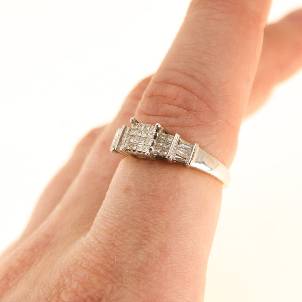14k Princess-Cut Diamond Ring Pre owned