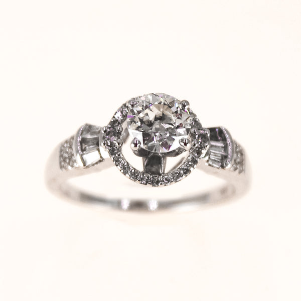 0.75ct Diamond Ring Halo Pre owned