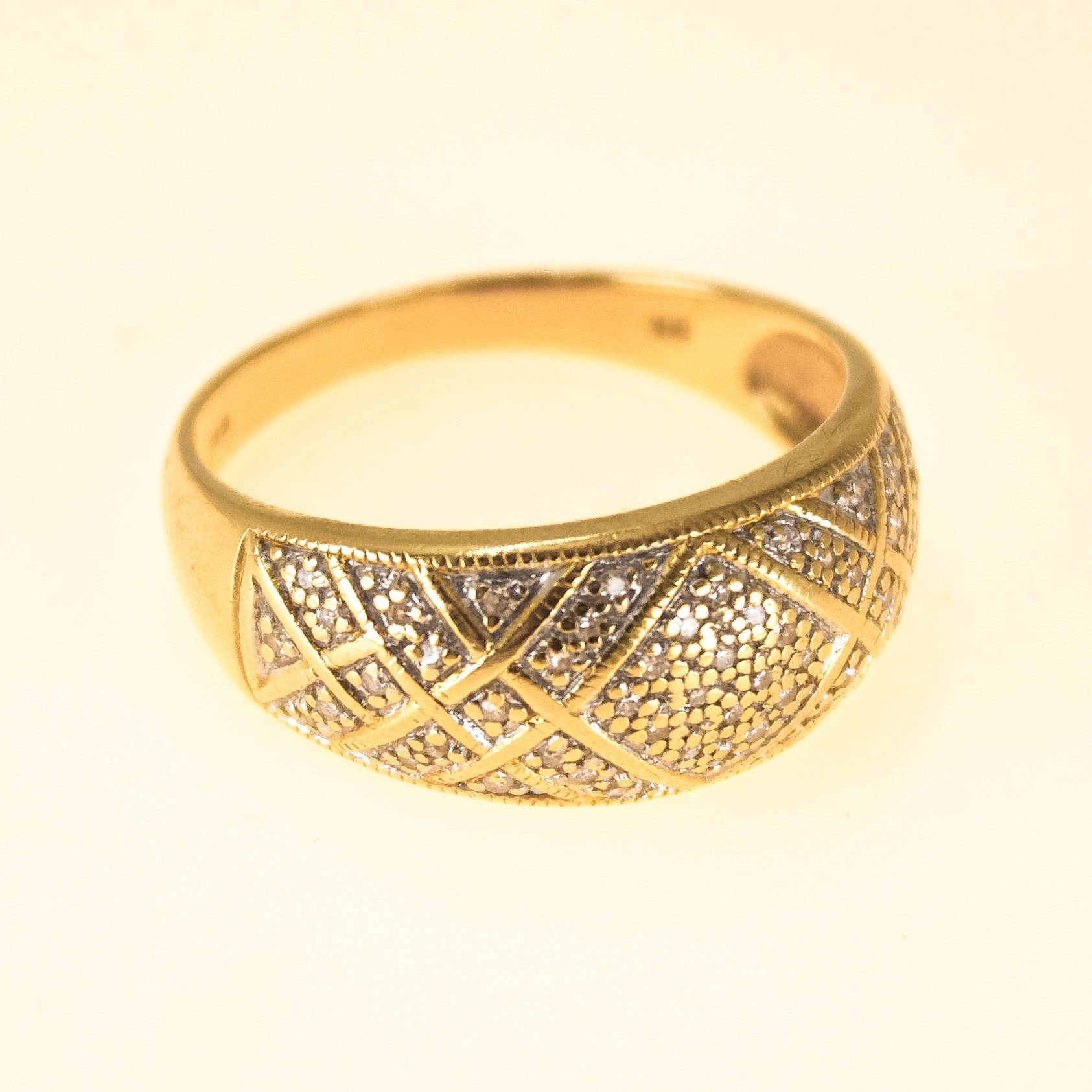18k Gold Wide Band Ring