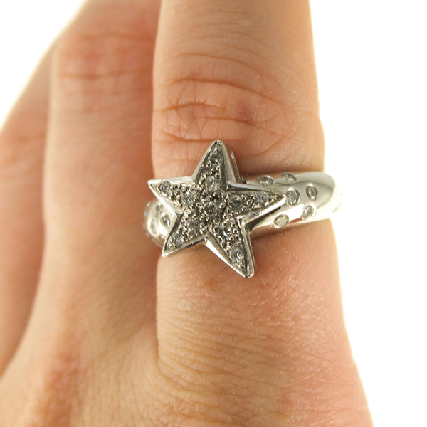 18k Diamond Star Ring Pre owned