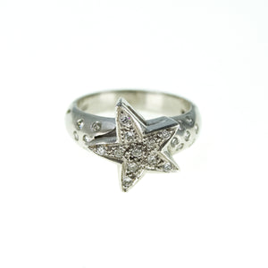 18k Diamond Star Ring Pre owned