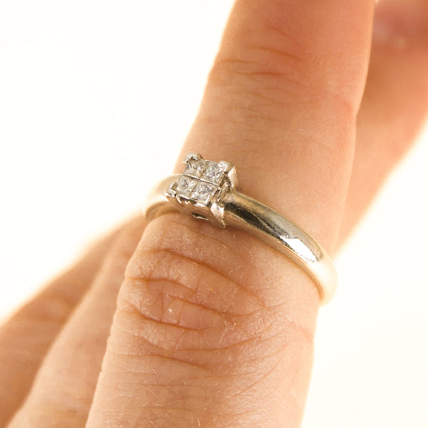 Platinum Princess cut diamond ring