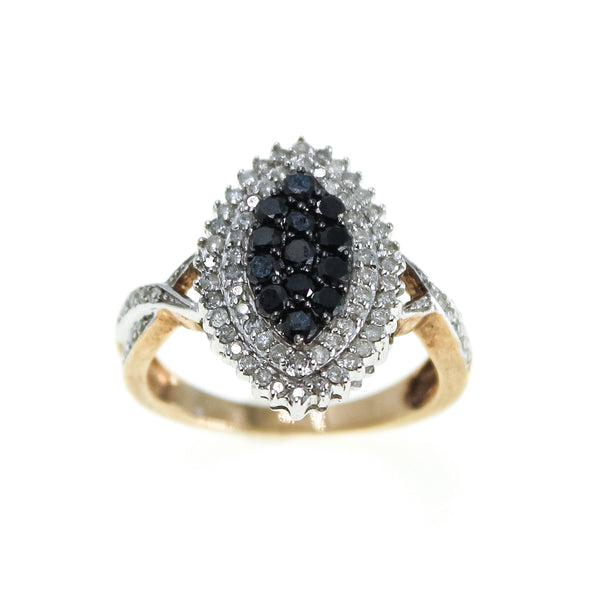 9ct Gold Onyx and Diamond Ring