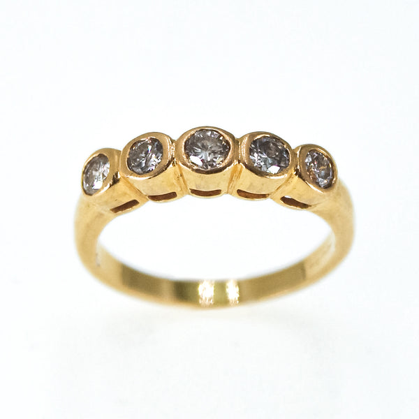 18k Gold Half Eternity Ring